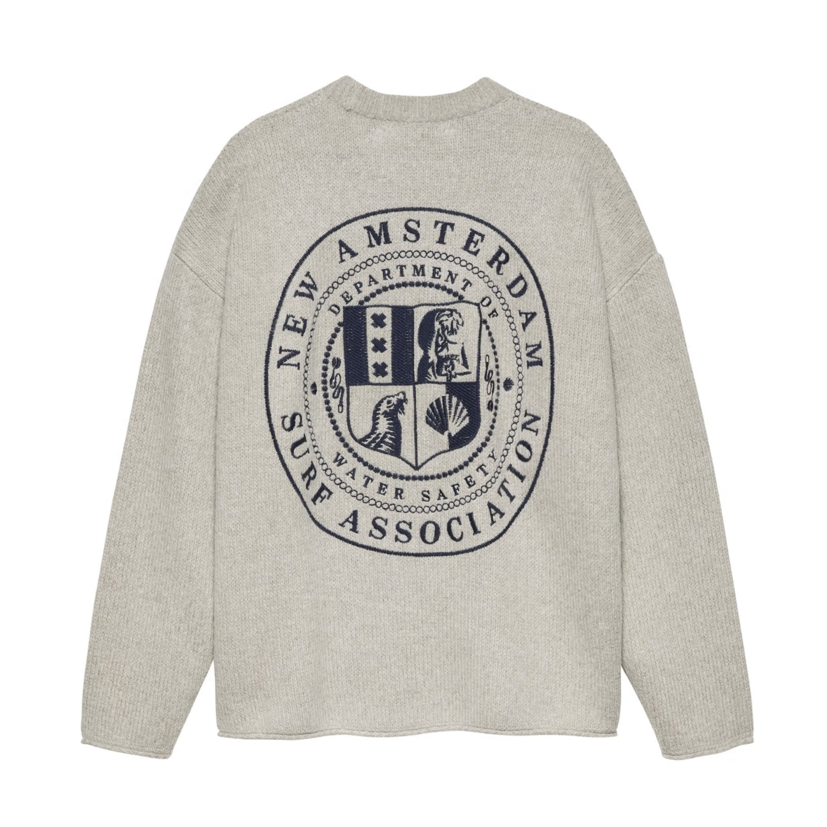 NEW AMSTERDAM SURF ASSOCIATION NEW AMSTERDAM KNITTED STAMP CREWNECK