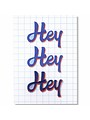 Patch Postkarte - Hey