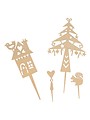 Houten Cake Toppers Winter