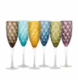 Pols Potten Champagneglazen Multicolour Blocks set/6