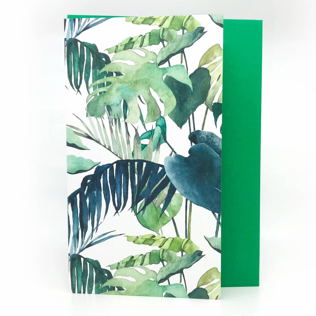 Card-Vase Botanical Leaves