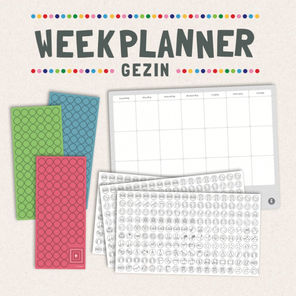 Weekly planner Family with magnets