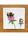 Vintage tile with the illustration of the Bumblebee