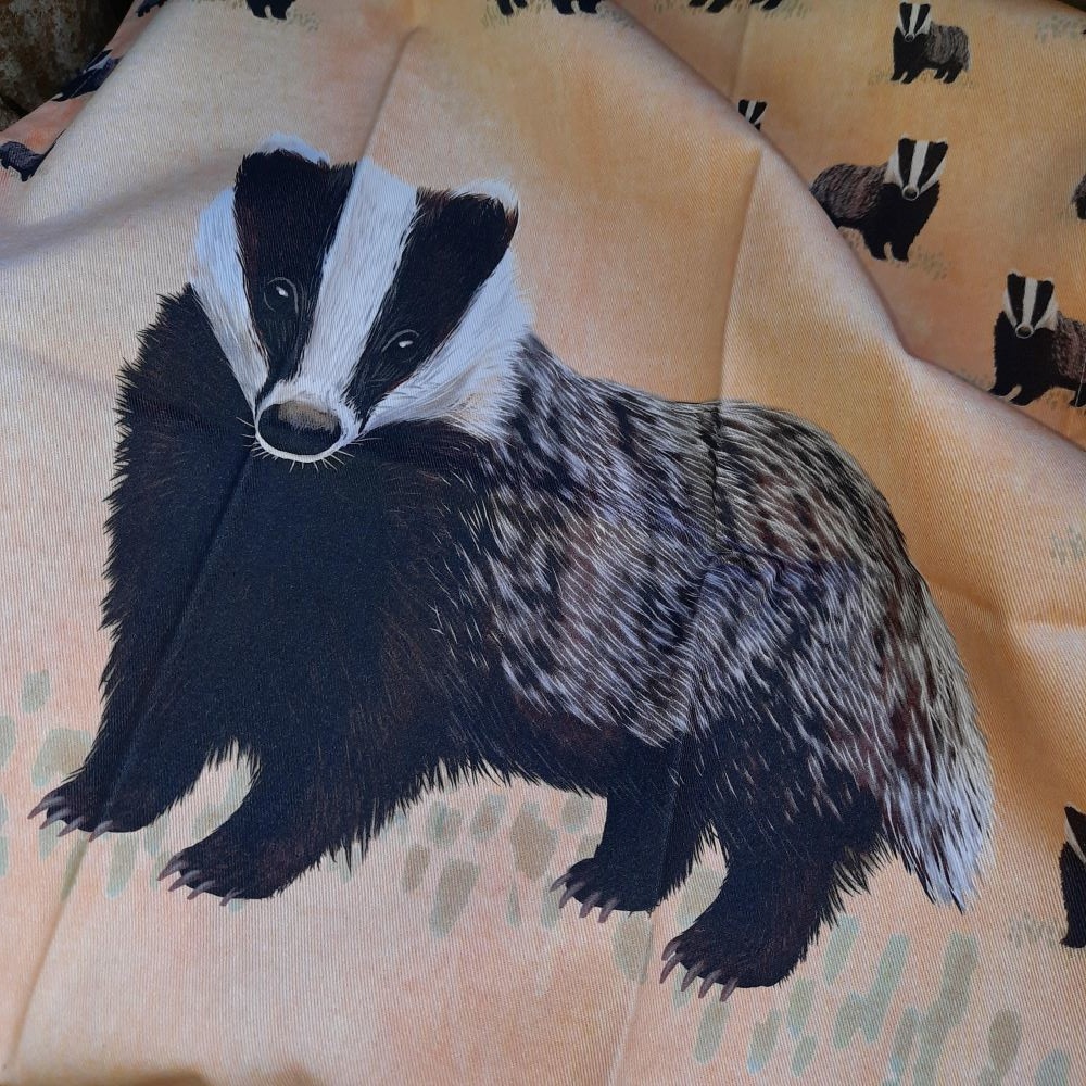 Tea towel Badger