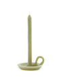Candle and Candlestick Tallow Olive