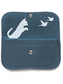 Wallet Cat Chase Faded Blue