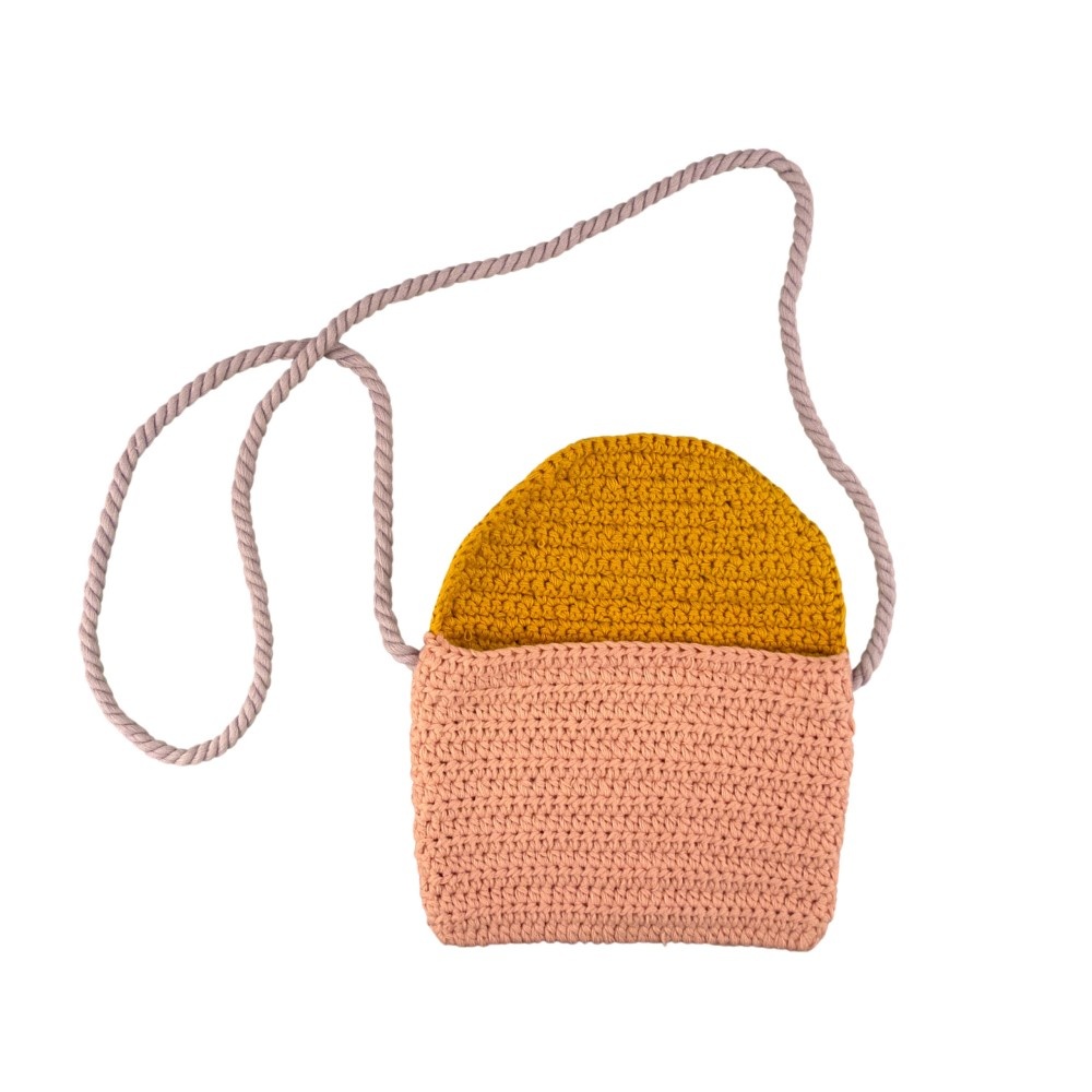 Bag Crochet Pink / Yellow