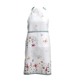 Clayre & Eef Apron Flowers, Green