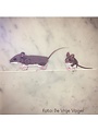 Wall sticker Wood Mouse Set of 4