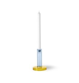 Buro Berger Candlestick Bole Small, Blue-Yellow