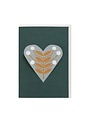 HEART Card Snowball – Dark green