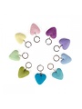 Keychain Heart Pastel shades of Blue