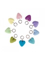 Keychain Heart Pastel shades Purple