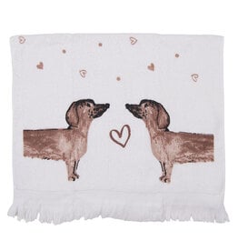 Clayre & Eef Guest towel/Towel Dachshund