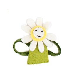 Sjaal met Verhaal Finger Puppet Flower - White