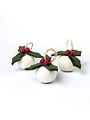 3D Weihnachtskugel Holly Berry Small 3 Stk