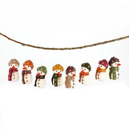 Sjaal met Verhaal Pendant Snowman Earth Tones 8 pcs.