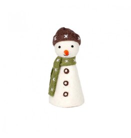 Sjaal met Verhaal Snowman Dark brown