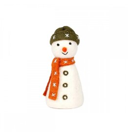 Sjaal met Verhaal Snowman Dark Green