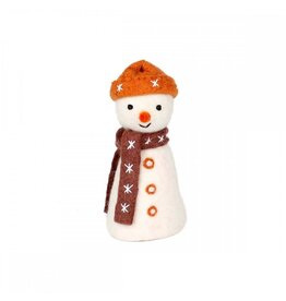 Sjaal met Verhaal Snowman Cognac