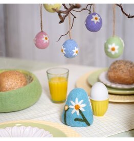 Sjaal met Verhaal Egg Warmer Daisies Turquoise