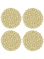 Coaster felt balls Pink-Green 4 pcs.