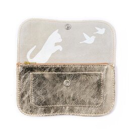 Keecie Wallet Cat Chase Gold