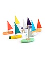 Bottle boat Aqua Green Sail