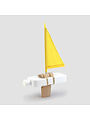 Yellow Sail Bottle Boat