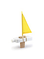 Yellow Sail Bottle Boat