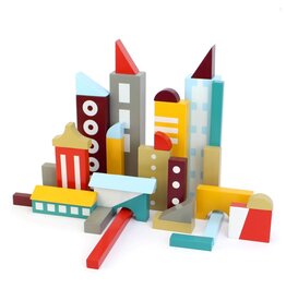 Ikonic Toys Wooden Block Set, City