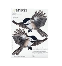 Myrte Chickadee Double Sided Window Sticker