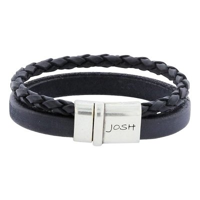 Specifiek converteerbaar kussen JOSH Armband Heren Black 09110-BRA (Maat:21 cm) - Lovable Things |  Exclusieve Sieraden