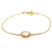 LILLY LILLY Armband | Square Crystal Gold | Champagne