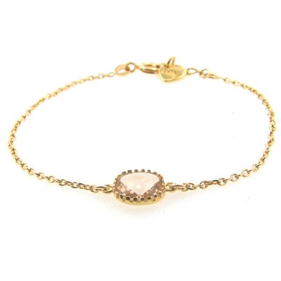 LILLY LILLY Armband | Square Crystal Gold | Champagne | A8