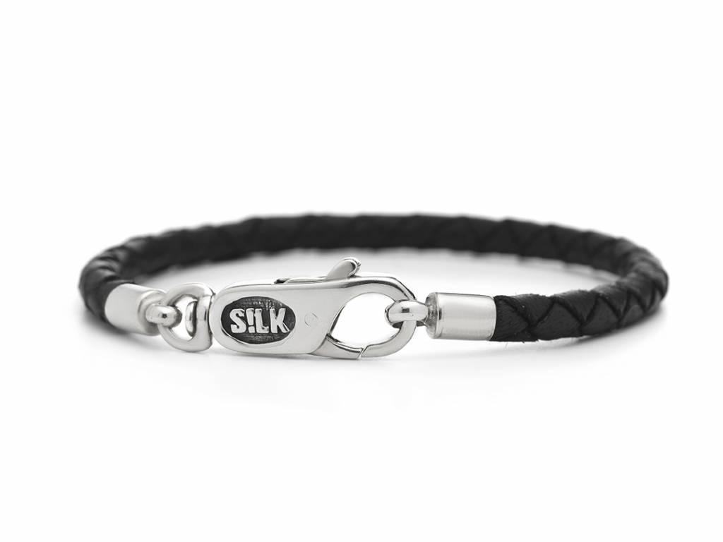 SILK Armband | 830BLK Armband | Zilver | Leer Zwart - Lovable Things | Exclusieve Sieraden