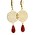 LILLY LILLY Oorbellen | Filli Large Gold | Red | Verguld