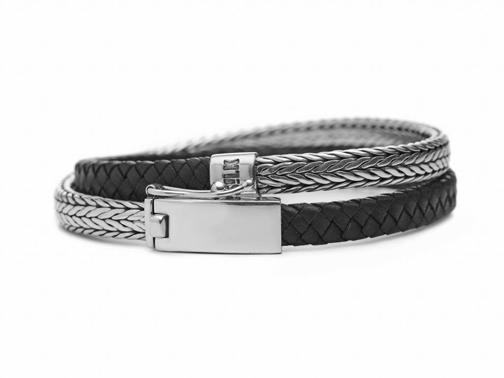SILK Armband | 344BLK Armband Shiva | Zilver | | Zwart - Lovable Things | Exclusieve Sieraden
