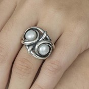 GATZ GATZ Ring | OWL | Zilver | Parel | 1406