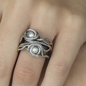 GATZ GATZ Ring | TRUNK | Zilver | Parel | 2305