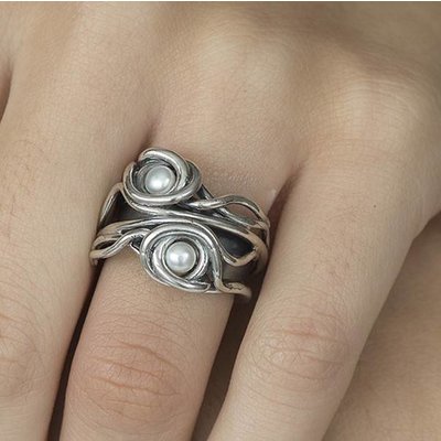 GATZ GATZ Ring | TRUNK | Zilver | Parel | 2305