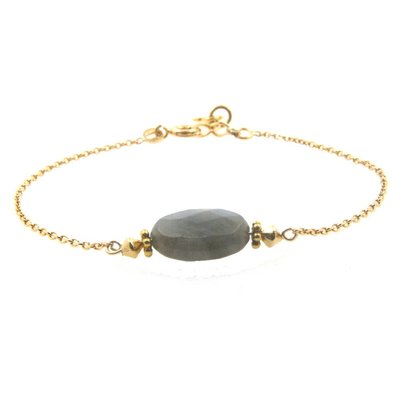 LILLY LILLY Armband | Precious Oval | Verguld | Labradoriet