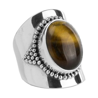 YMALA YMALA Ring | 925 Zilver | TIJGEROOG edelsteen | YM-0002