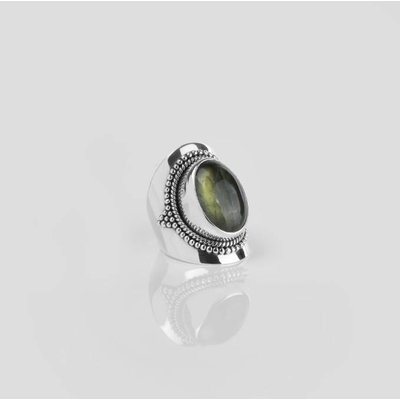 YMALA YMALA Ring | 925 Zilver | Labradoriet edelsteen | YM-0010