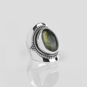 YMALA YMALA Ring | 925 Zilver | Labradoriet edelsteen | YM-0010