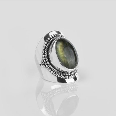 YMALA YMALA Ring | 925 Zilver | Labradoriet edelsteen | YM-0010