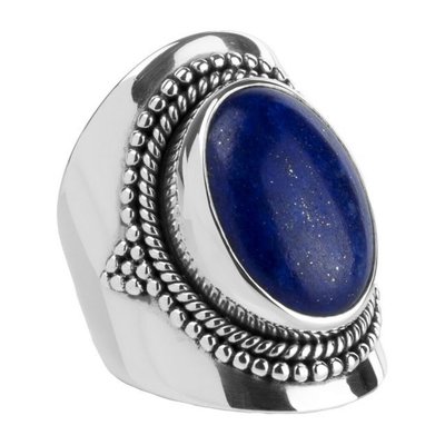 YMALA YMALA Ring | 925 Zilver | Lapis Lazuli edelsteen | YM-0011