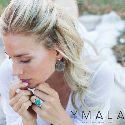 YMALA YMALA Ring | 925 Zilver | Turkoois edelsteen | YM-0004
