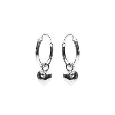 KARMA Jewelry KARMA CREOLEN | HOOPS HEART | ZILVER | M2306