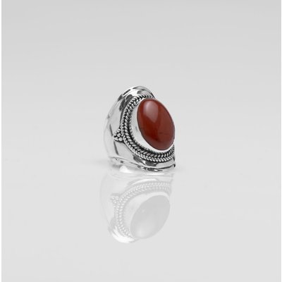 YMALA YMALA Ring | 925 Zilver | RED JASPIS  edelsteen | YM-0027